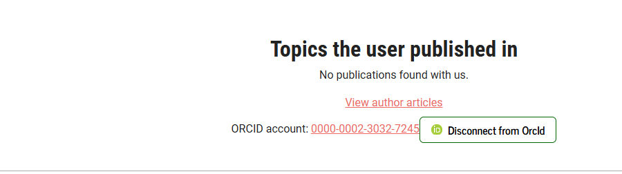 linked ORCID account